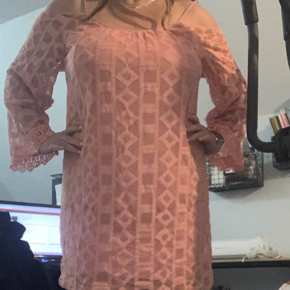 Coral boho dress